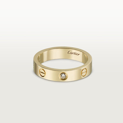 18K Gold Diamond Cartier Love Ring