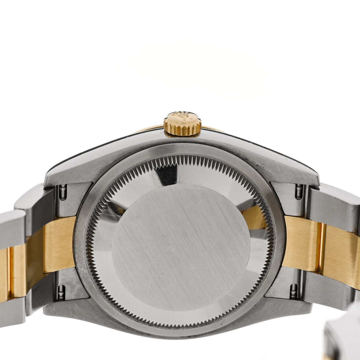 Rolex Stainless Steel 18K Yellow Gold Diamond 36mm Datejust Watch Silver 126233