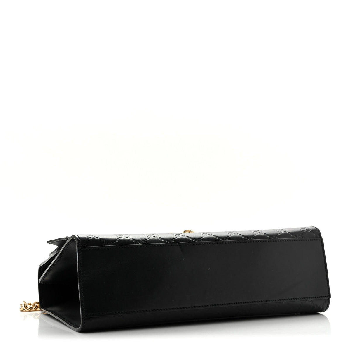 Gucci Guccissima Leather Medium Padlock Shoulder Bag Black