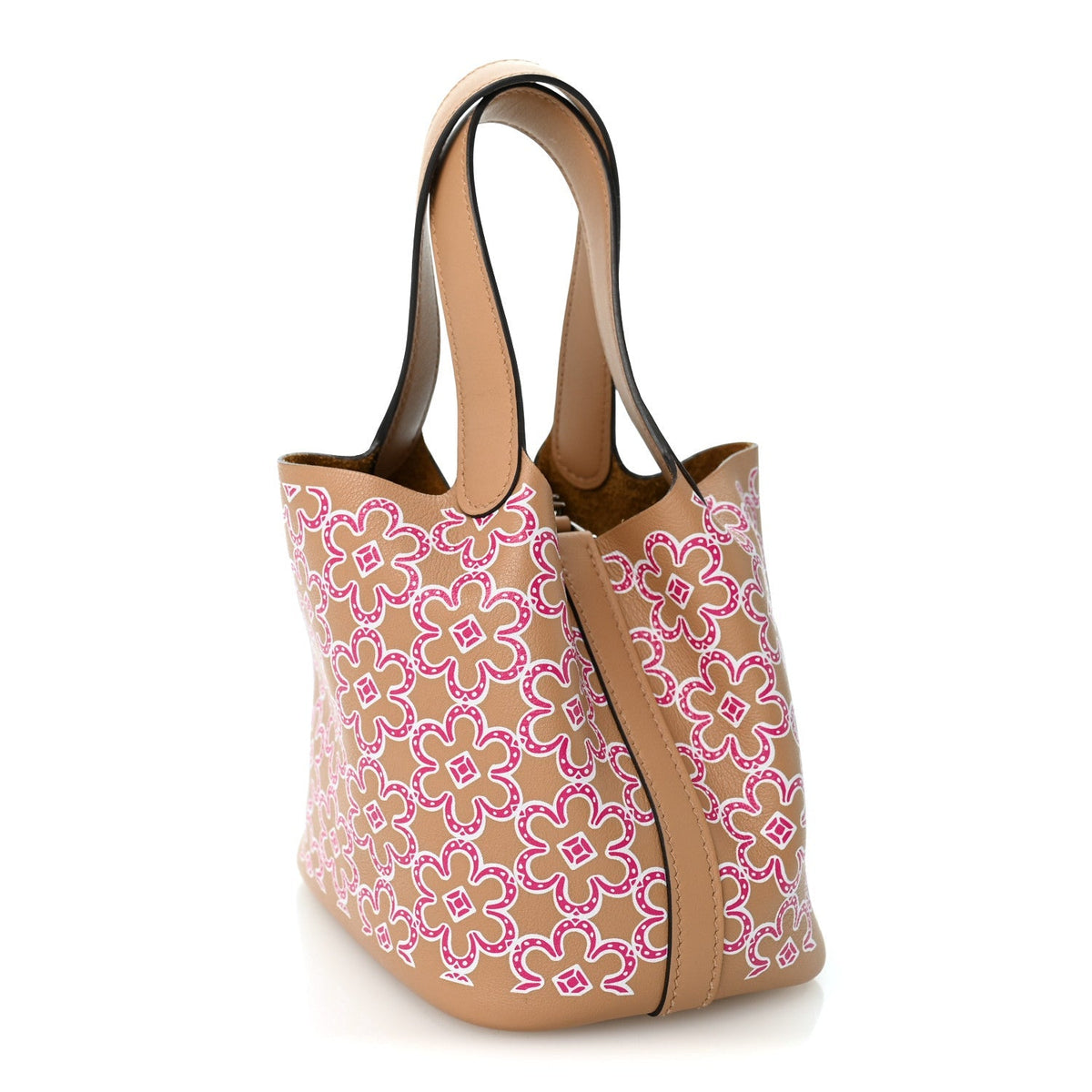 Hermes Swift Micro Lucky Daisy Picotin Lock Chai Rose White