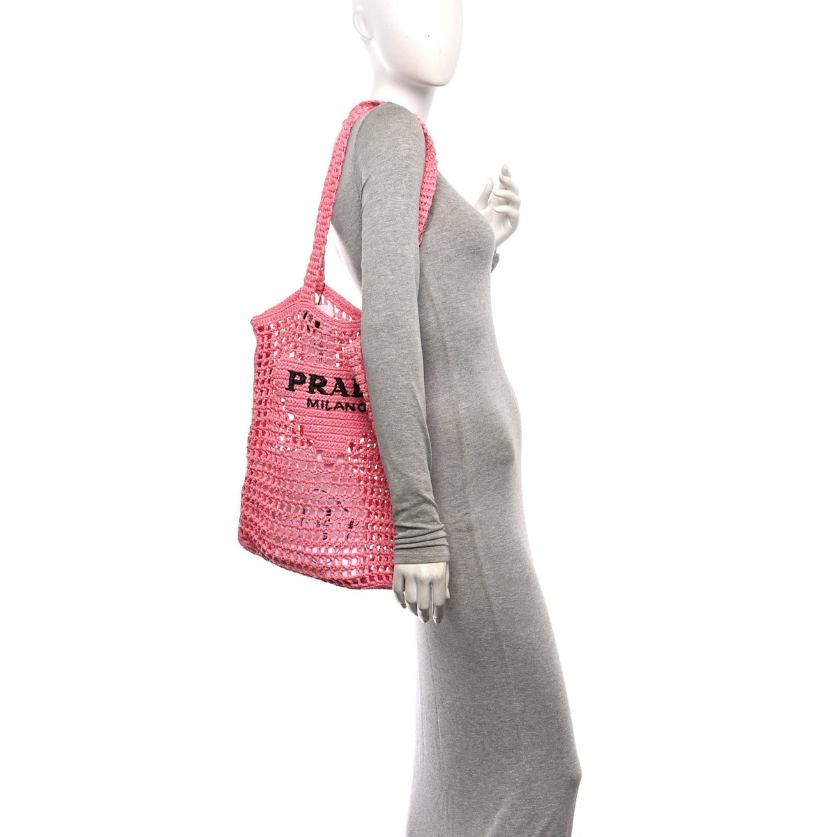 Prada Crochet Raffia Tote Bag Petalo 1921300