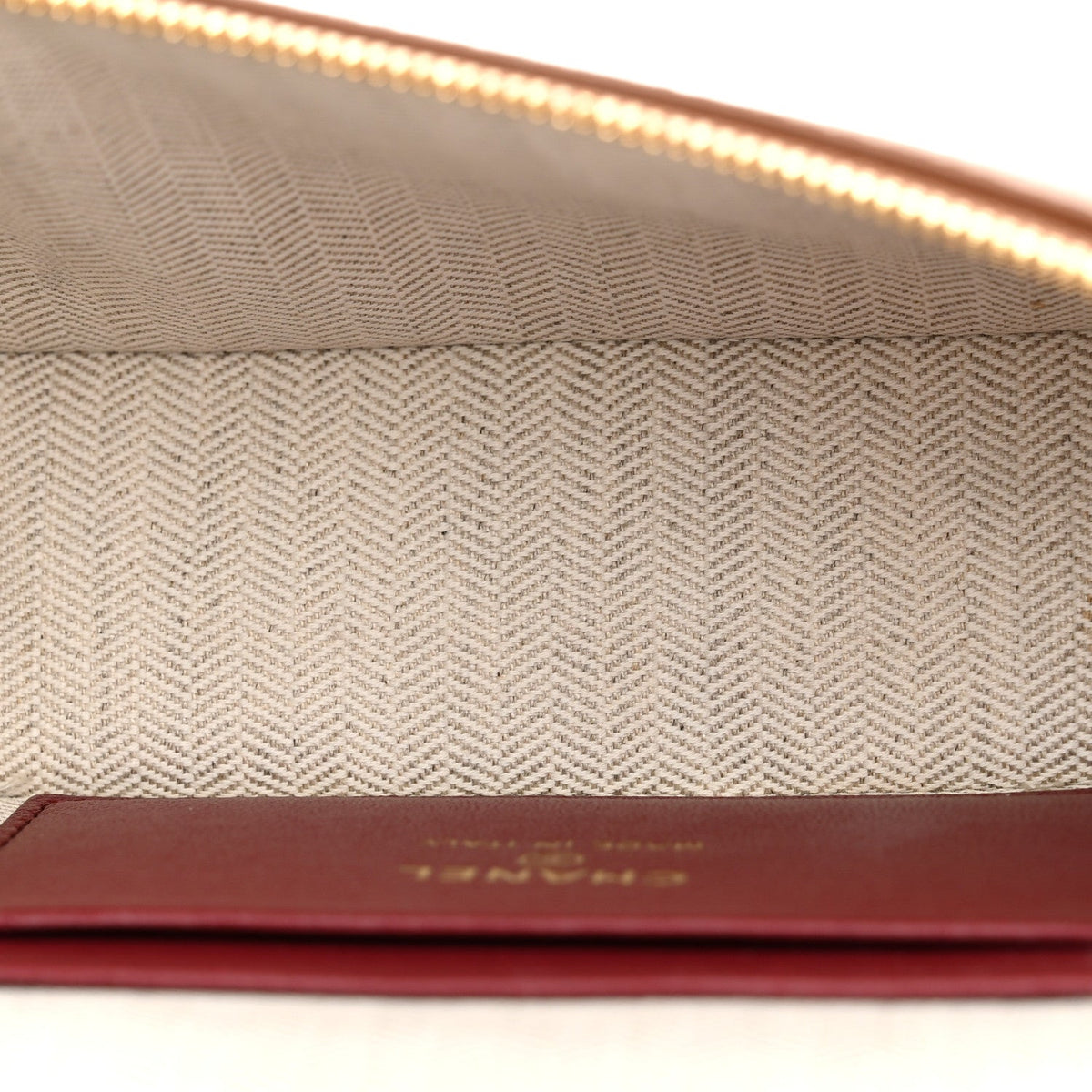Chanel Grained Calfskin Small Supple Trapeze Vanity With Chain Camel