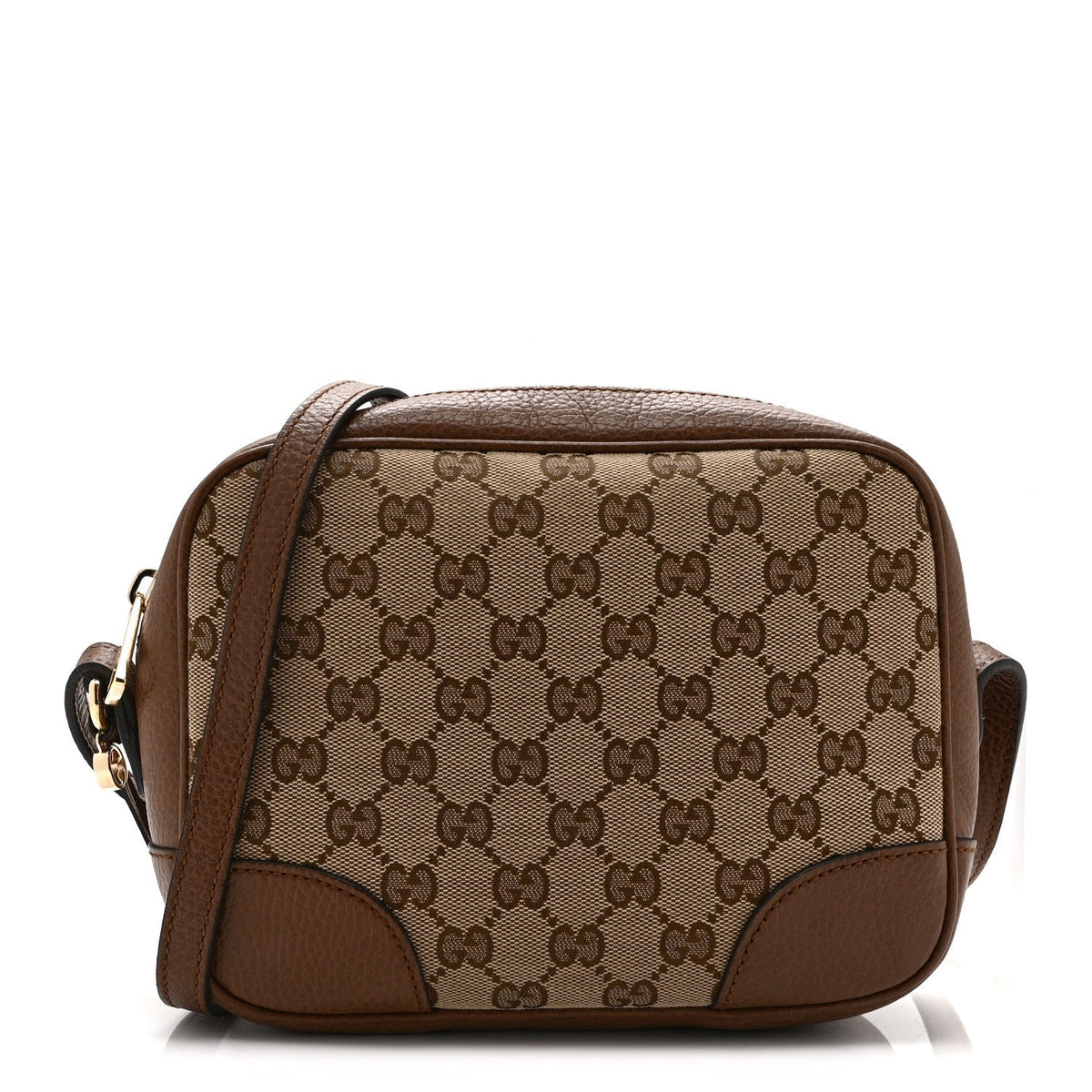 Gucci Monogram Mini Bree Messenger Bag Beige Tabacco