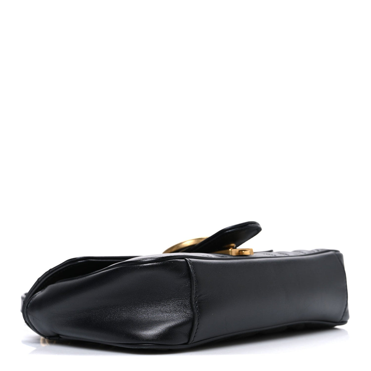 Gucci Calfskin Matelasse Mini GG Marmont Shoulder Bag Black 1817680