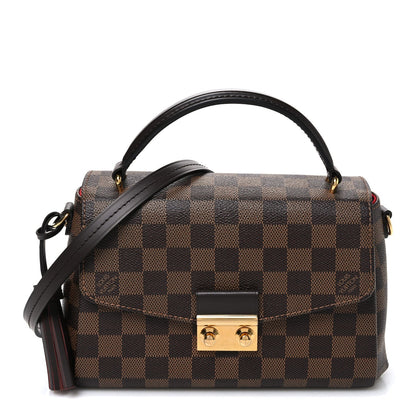 Louis Vuitton Damier Ebene Croisette Bag Brown