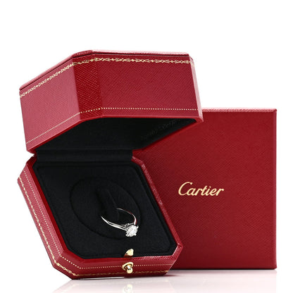 Cartier Platinum Diamond 1.05ct 1895 Solitaire Engagement Ring 51 5.75
