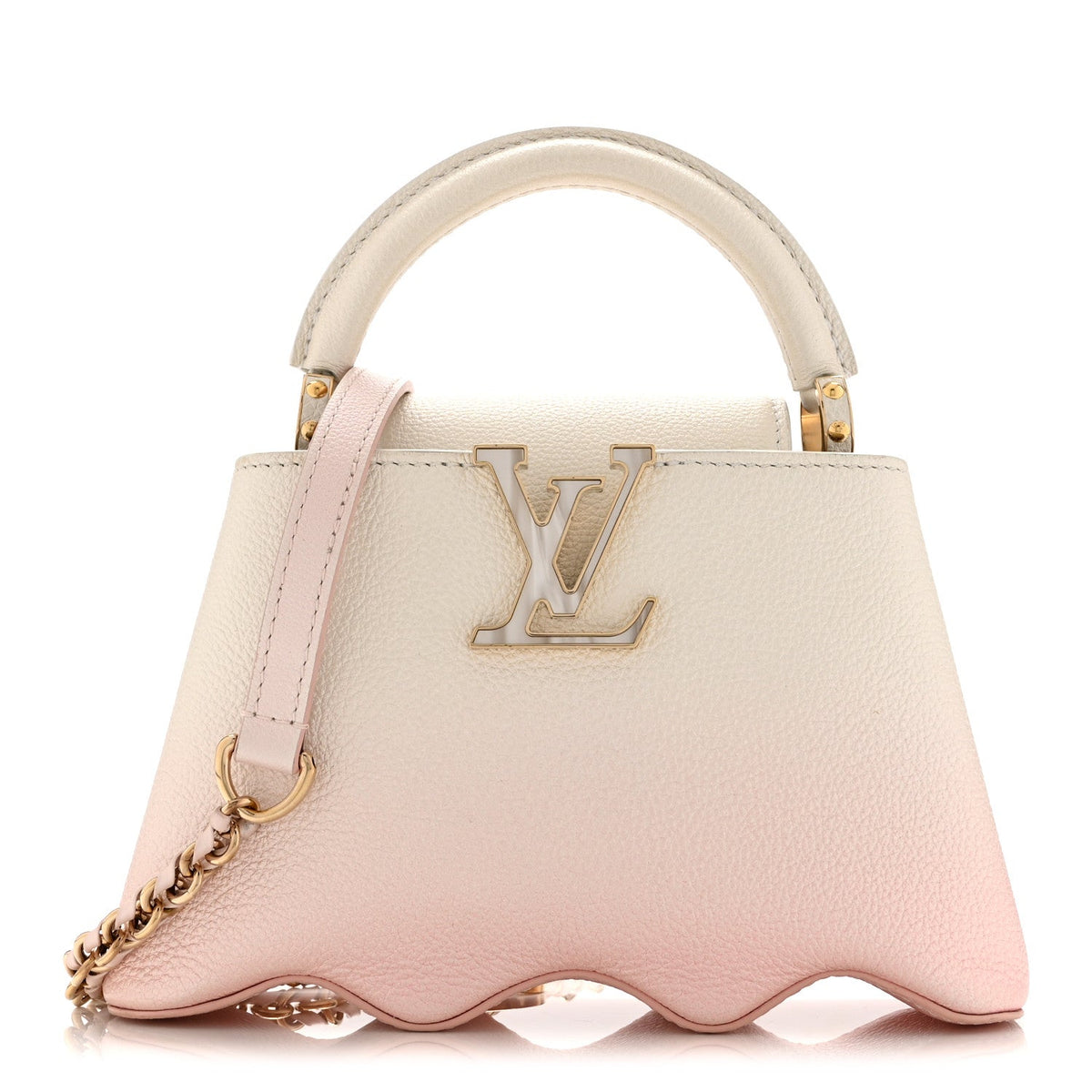 Louis Vuitton Taurillon Ombre Capucines Capushell Mini Shaded Pink