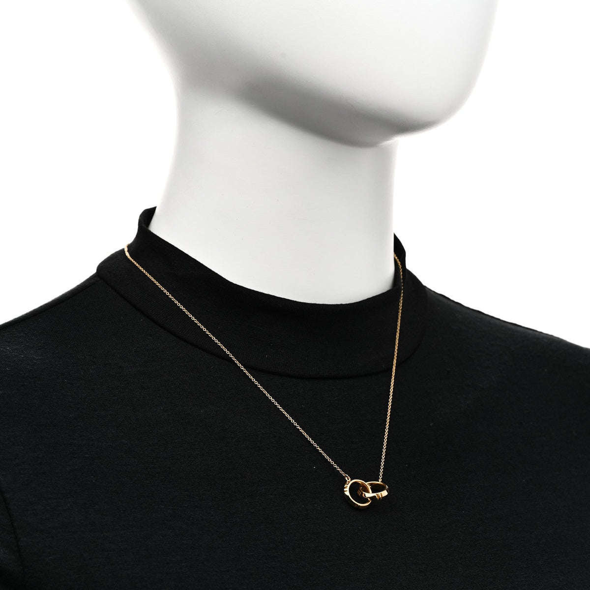 18K Yellow Gold Interlocking Atlas Open Pendant Necklace