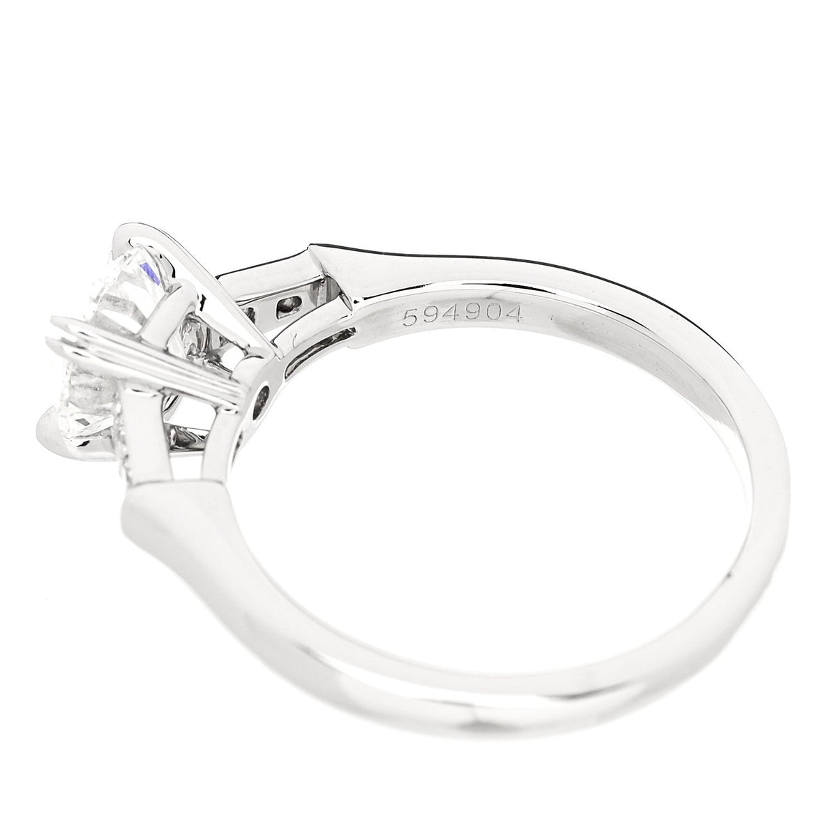 Harry Winston Platinum Diamond Classic Winston Engagement Ring 47 4