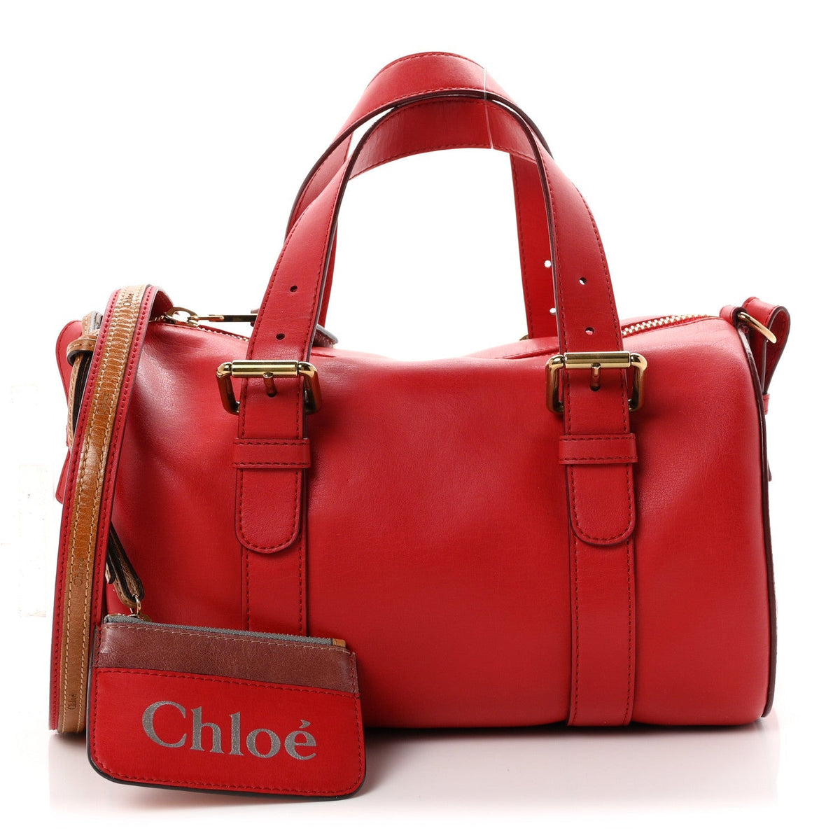 Chloe Calfskin Duffle Bag Red