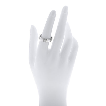 Bulgari 18K White Gold Diamond Serpenti Band Ring 53 6.5