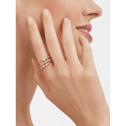 18K Gold Diamonds BVLGARI Serpenti Viper Ring