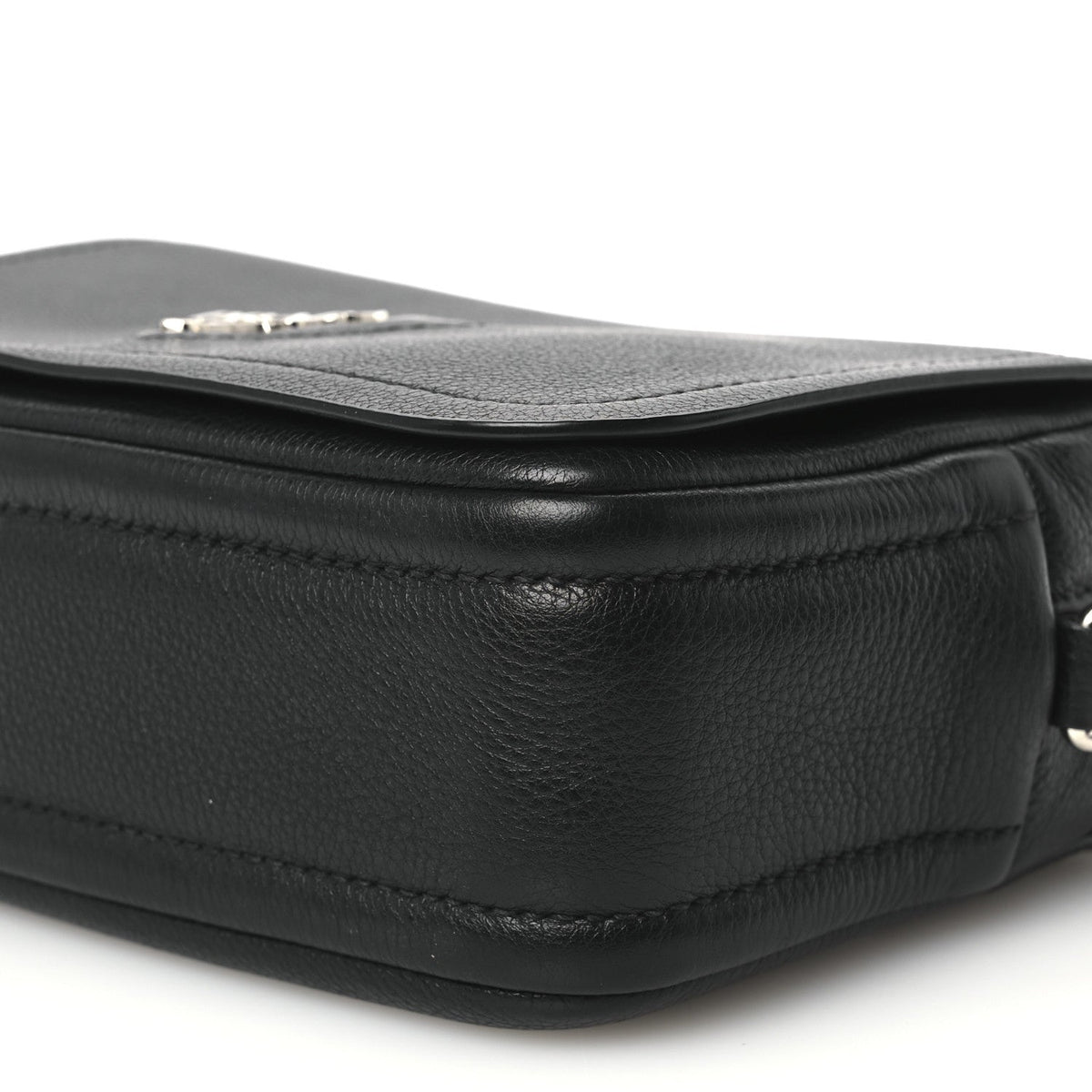 Prada Vitello Daino Soft Flap Crossbody Black