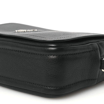Prada Vitello Daino Soft Flap Crossbody Black