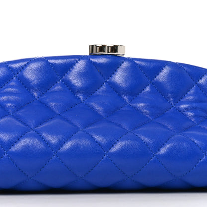 Chanel Lambskin Quilted Timeless Clutch Blue