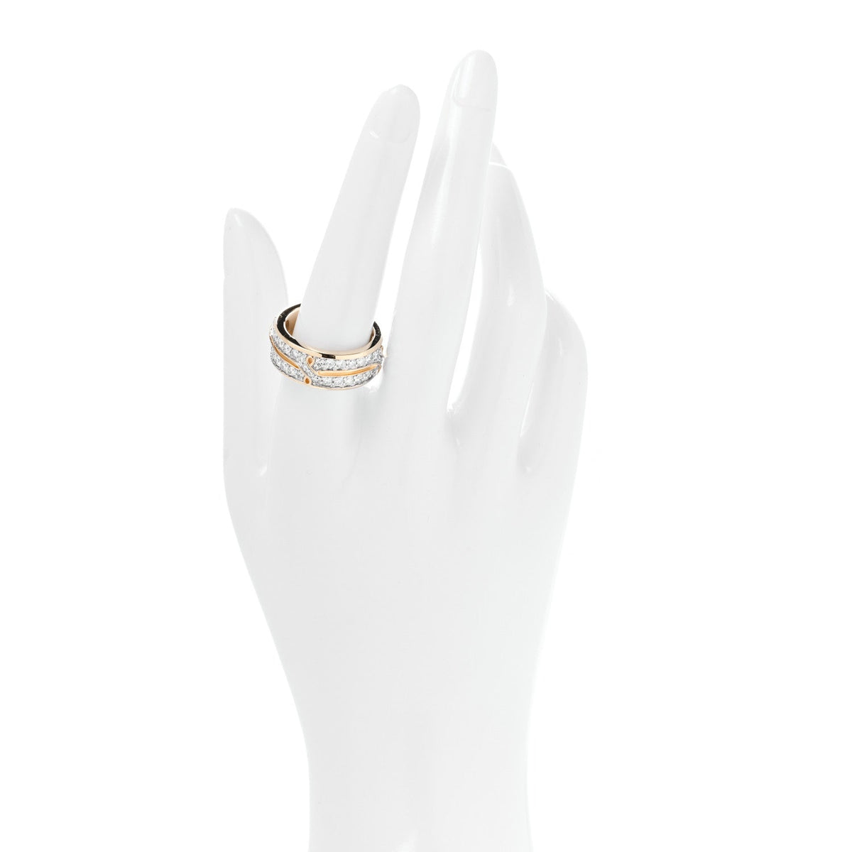 David Yurman 18K Yellow Gold Diamond 8mm Armory Band Ring 57 8