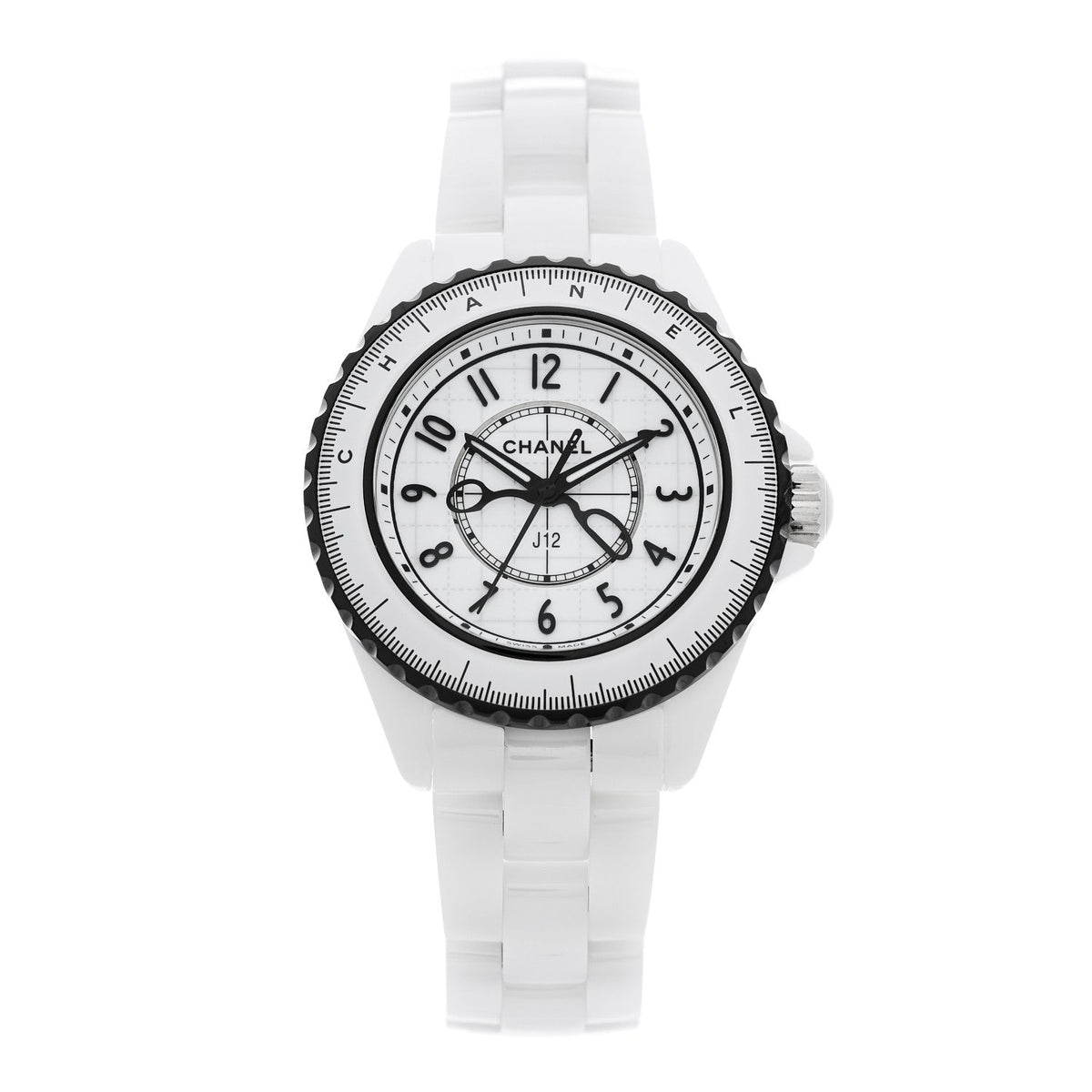 Chanel Stainless Steel Ceramic 33mm J12 Couture Watch White