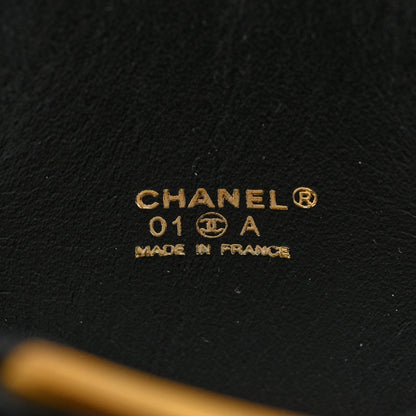 Chanel Calfskin Coco Double Buckle Bracelet Black