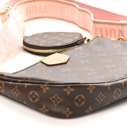 Louis Vuitton Monogram Coated Canvas Multi Pochette Accessories Rose Clair