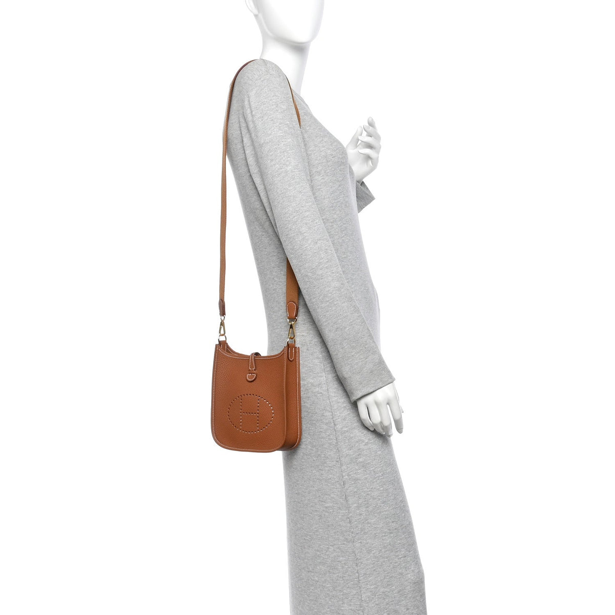 Hermes Taurillon Clemence Evelyne TPM Gold