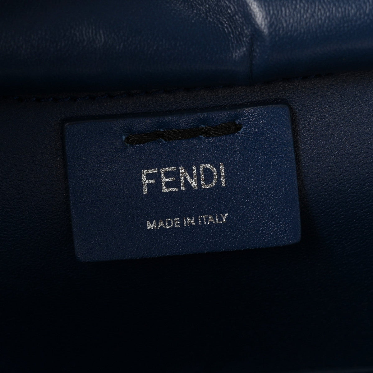 Fendi Vitello Dolce Shiny Nappa Petite 3Jours Tote Black Iris