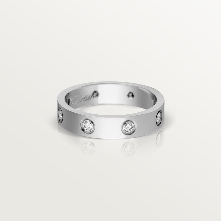 18K Gold Diamonds Cartier Love Ring