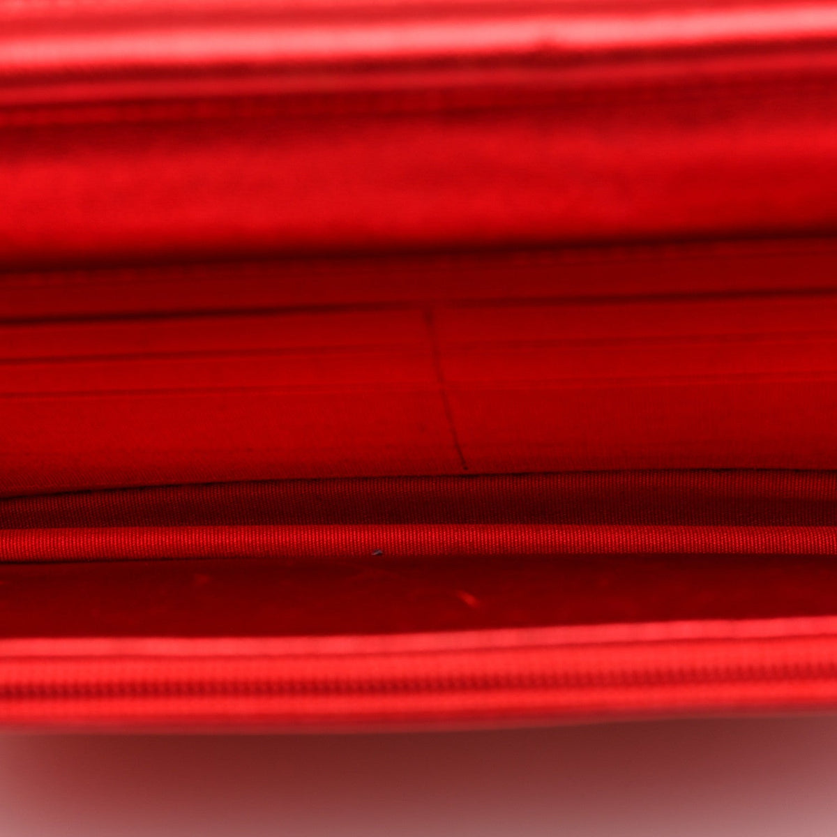 Chanel Metallic Patent Calfskin Quilted Boy Wallet On Chain Red 1985854