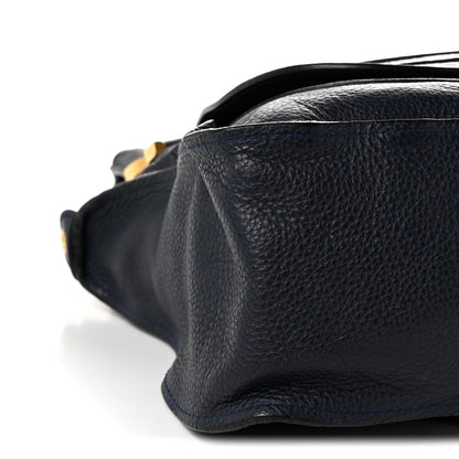 Chloe Calfskin Medium Marcie Satchel Royal Navy