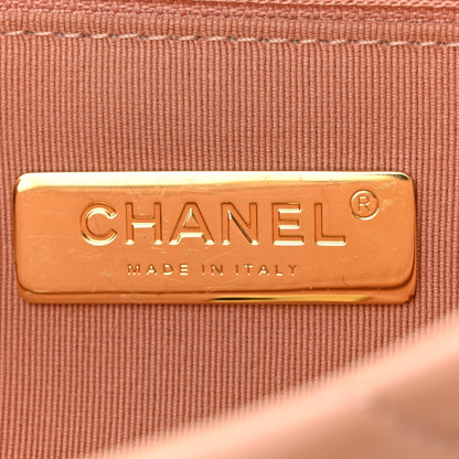 Chanel Lambskin Quilted Medium Chanel 19 Flap Beige