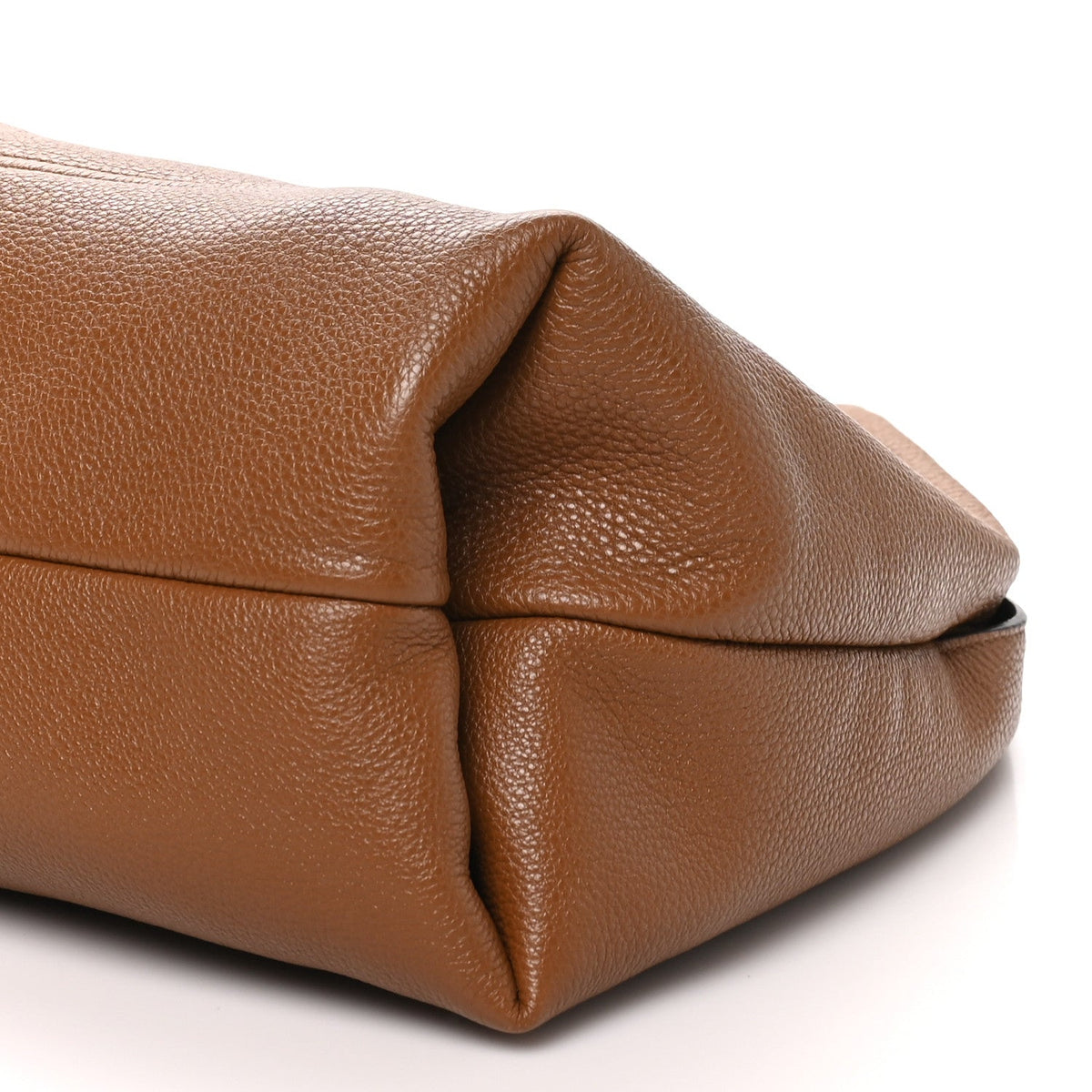 Gucci Grained Calfskin Softbit Maxi Shoulder Bag Brown