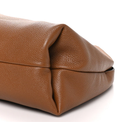 Gucci Grained Calfskin Softbit Maxi Shoulder Bag Brown