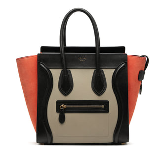 Tricolor Luggage Bag Leather Micro