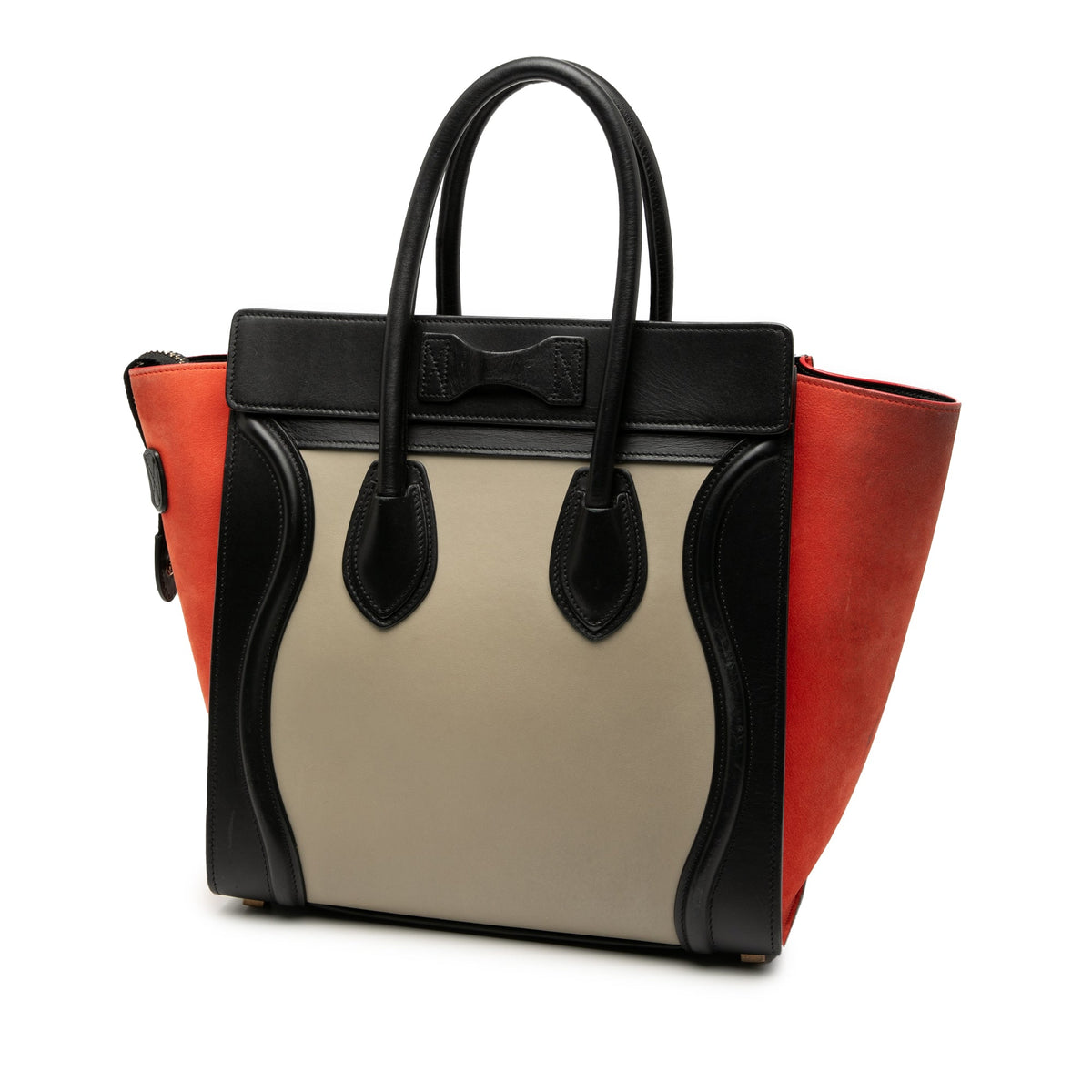 Tricolor Luggage Bag Leather Micro