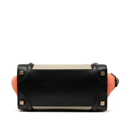 Tricolor Luggage Bag Leather Micro
