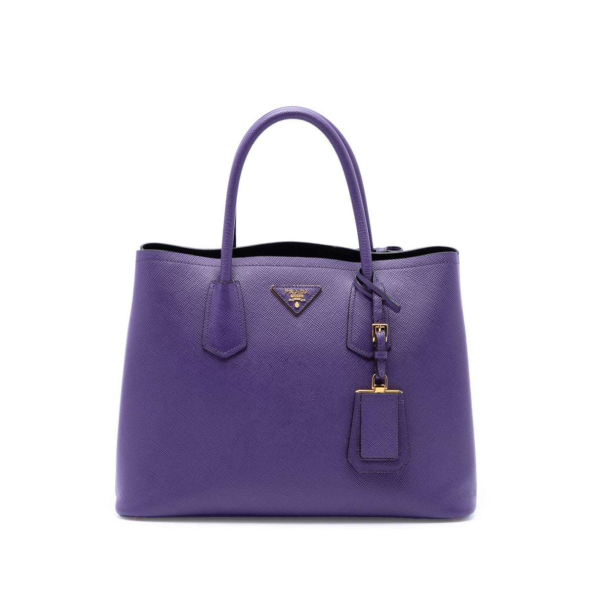Cuir Double Tote Saffiano Leather Medium