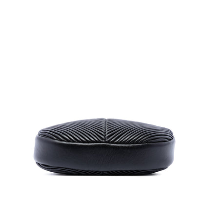 Pleated Camera Case Chevron Lambskin Small