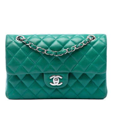 Classic Double Flap Bag Quilted Caviar Small