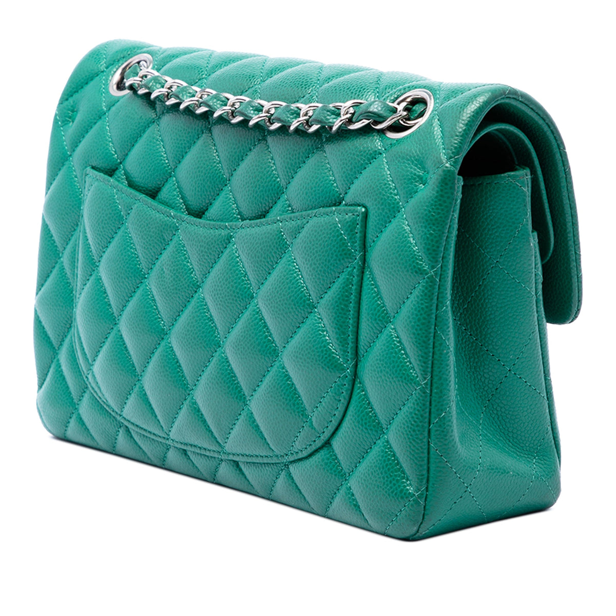 Classic Double Flap Bag Quilted Caviar Small
