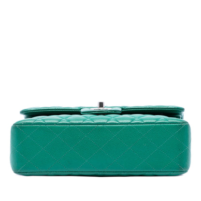 Classic Double Flap Bag Quilted Caviar Small