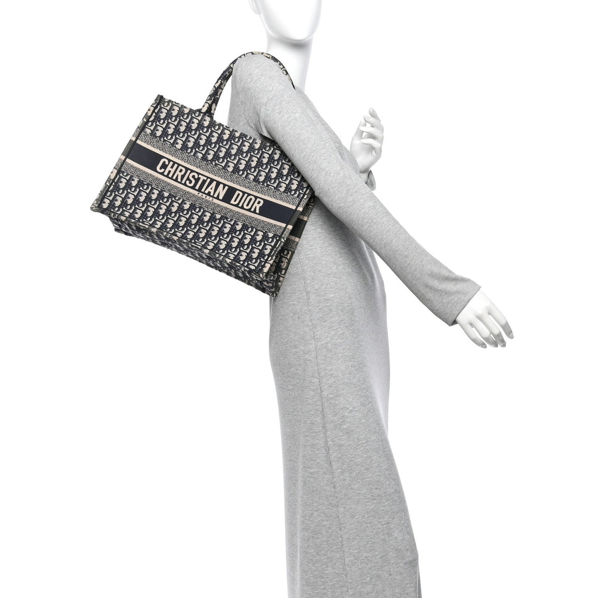 Dior Oblique Canvas Medium Book Tote Blue Multicolor