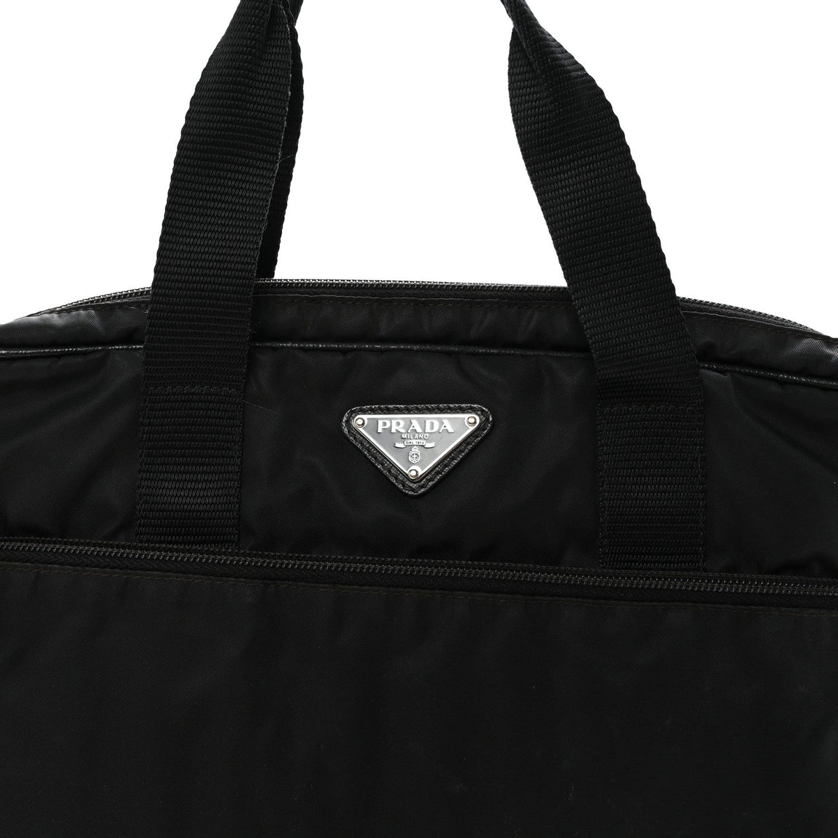 Prada Saffiano Tessuto Nylon Small Briefcase Black 1844612