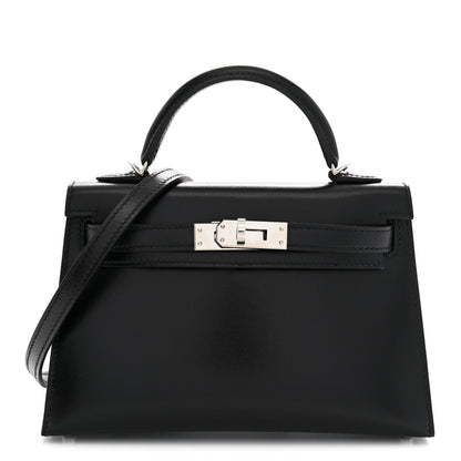 Hermès Box Calfskin Mini Kelly Sellier 20 Black