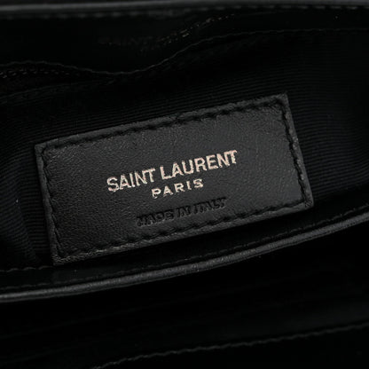 Saint Laurent Calfskin Toy Loulou Crossbody Bag Black
