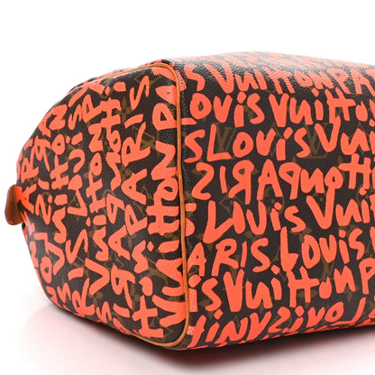 Louis Vuitton Monogram Graffiti Speedy 30 Orange
