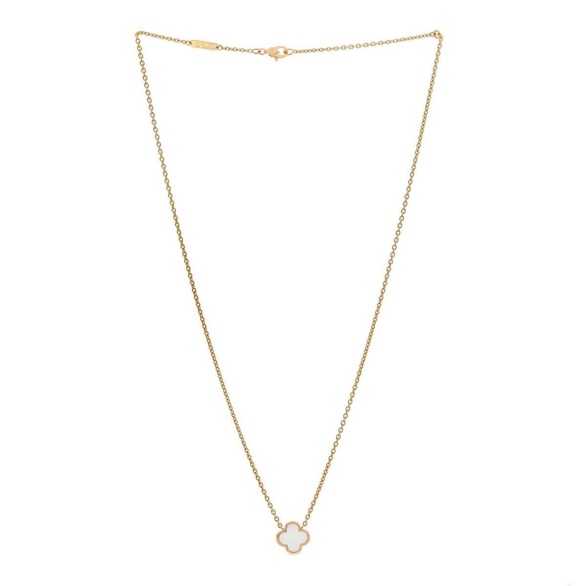 Van Cleef & Arpels 18K Yellow Gold Pure Alhambra Pendant Necklace