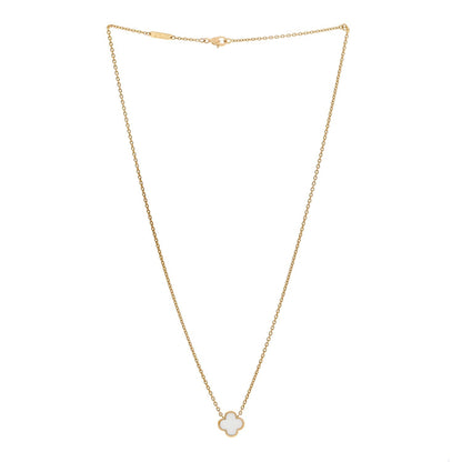 Van Cleef & Arpels 18K Yellow Gold Pure Alhambra Pendant Necklace