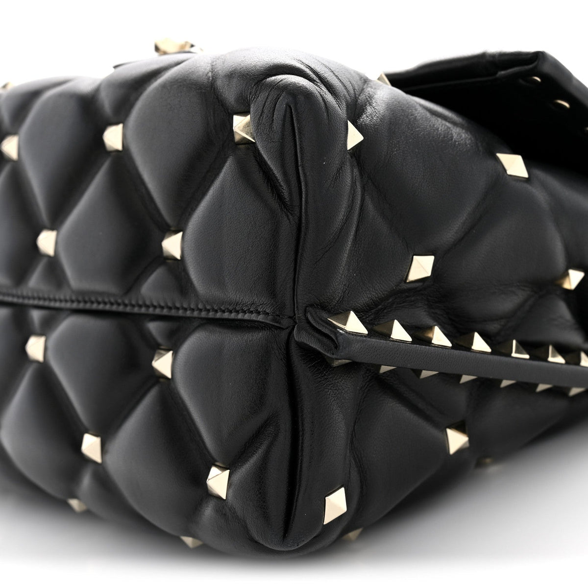Valentino Garavani Nappa Medium Candystud Top Handle Bag Black 1981048