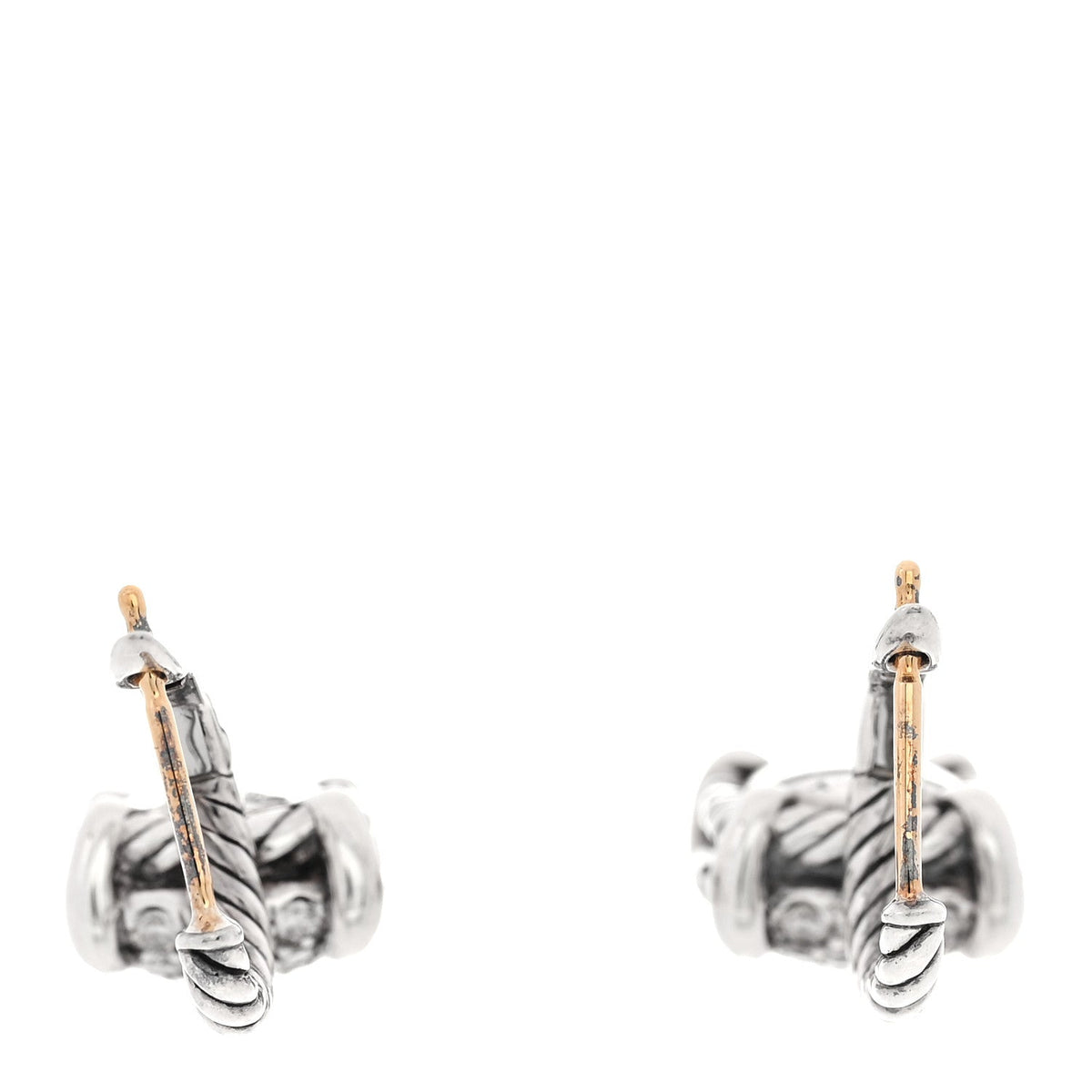 Sterling Silver Diamond 10mm Chatelaine Drop Earrings