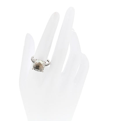 David Yurman Sterling Silver Diamond 14mm Chatelaine Ring 60 9