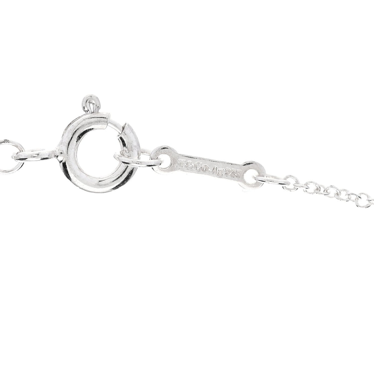 Tiffany Sterling Silver Paloma Picasso Olive Leaf Heart Pendant Necklace